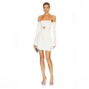 Mach & Mach heart cut out mini dress